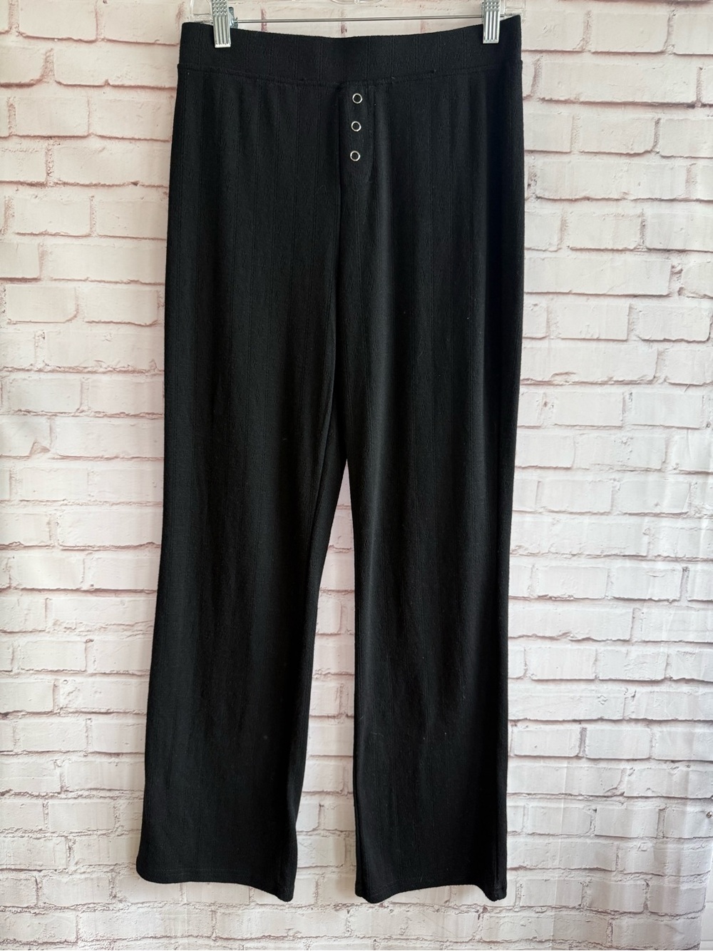 Auden Women's Gray‎ Knit Pajama Pants with Button Detail